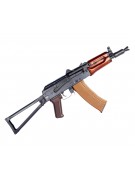 Страйкбольный автомат E&L ELAKS74UN (АКС-74У) AEG Essential Steel, дерево