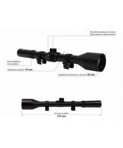 Оптический прицел Borner 4х28 FD4, на «л/хвост»