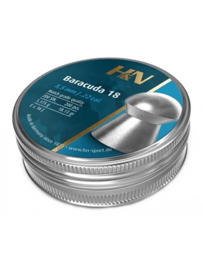 Пули для пневматики H&N Baracuda 18 - 5,5 мм, 1,175 г (200 штук)