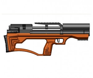 Пневматическая винтовка «Снайпер Буллпап», L=300 мм, шт/взвод (дерев. ложе L, PCP, ред.) 5,5 мм