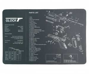Коврик для чистки оружия Glock, 42,5х28 см