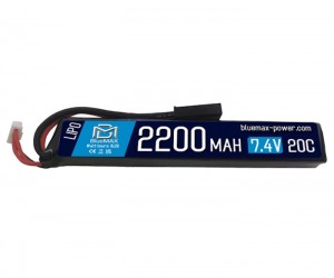 Аккумулятор BlueMAX Li-Po 7.4V 2200mah 20C Stick, 122x21x18 мм