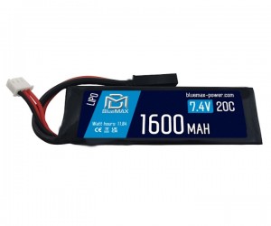 Аккумулятор BlueMAX Li-Po 7.4V 1600mah 20C Stick, 94x30x13,2 мм