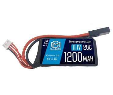 Аккумулятор BlueMAX Li-Po 11.1V 1200mah 20C PEQ/AN-15, 70x35x18,5 мм