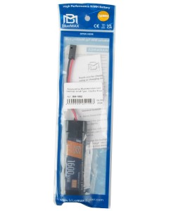 Аккумулятор BlueMAX NiMH 9.6V 1600mah Small Type, 122x35x18 мм