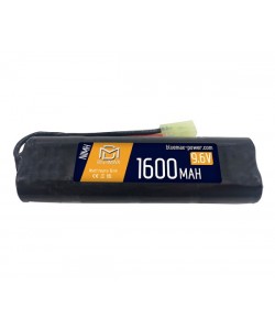 Аккумулятор BlueMAX NiMH 9.6V 1600mah Small Type, 122x35x18 мм