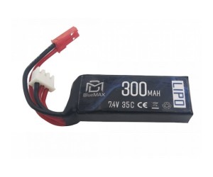 Аккумулятор BlueMAX Li-Po 7.4V 300mah 35C (JST) HPA Micro