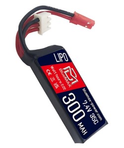Аккумулятор BlueMAX Li-Po 7.4V 300mah 35C (JST) HPA Micro