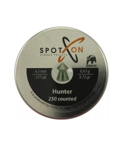 Пули для пневматики SPOTON Hunter 4,5 мм, 0,63 г (250 штук)