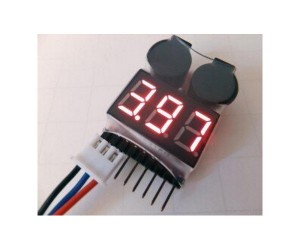 Тестер/индикатор низкого заряда LiPo Low Voltage Alarm Buzzer/Indicator (1-8s)