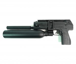 Пневматический пистолет Cardinal-T (PCP, колба 0,45 л, удл. ствол с модер., пл. Weaver) 6,35 мм