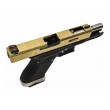 Страйкбольный пистолет WE Glock-17 G-Force Titanium Gold, черная рамка, золот. затвор - фото № 1