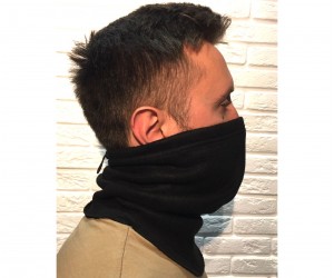 Снуд-шарф флисовый BAL02, резинка, фиксатор (черный)