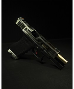 Страйкбольный пистолет WE Glock-34 G-Force Titanium Gold, черная рамка, золот. затвор