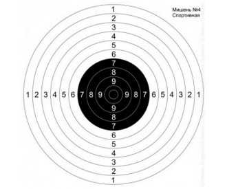 Мишень Remington №4, спортивная (500x500 мм) 10 штук
