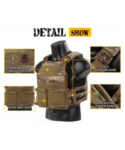 Разгрузочный жилет EmersonGear Quick Release Jum Plate Carrier 2.0 (Coyote)