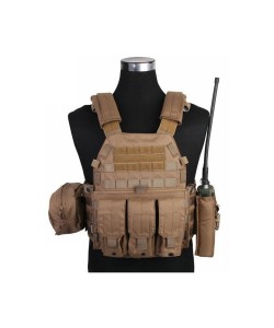 Разгрузочный жилет EmersonGear LBT6094A style Plate Carrier с 3 подсумками (Coyote)