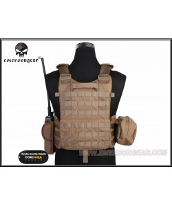 Разгрузочный жилет EmersonGear LBT6094A style Plate Carrier с 3 подсумками (Coyote)