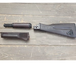 Комплект для АК-74, Сайга (приклад, газовая трубка с накладками и цевье), цвет ”слива” (шоколад)