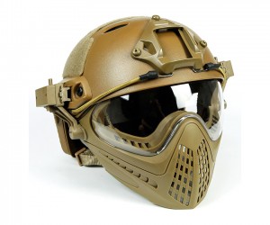 Шлем с очками и маской комплектом AS-HM0122 (Tan)
