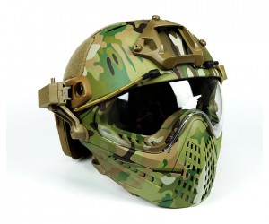 Шлем с очками и маской комплектом AS-HM0122 (Multicam)