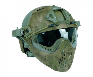Шлем с очками и маской комплектом AS-HM0122 (мох)