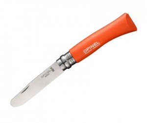 Нож складной Opinel MyFirstOpinel №07, 8 см, нерж. сталь, рукоять граб, цвет мандарин