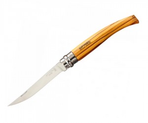 Нож складной Opinel Slim №10, филейный, 10 см, нерж. сталь, рукоять олива