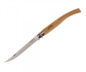 Нож складной Opinel Slim №12, филейный, 12 см, нерж. сталь, рукоять бук