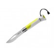 Нож складной Opinel Specialists Outdoor №08, 8,5 см, рукоять пластик, свисток, белый/желтый - фото № 1