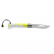 Нож складной Opinel Specialists Outdoor №08, 8,5 см, рукоять пластик, свисток, белый/желтый - фото № 3