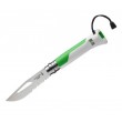 Нож складной Opinel Specialists Outdoor №08, 8,5 см, рукоять пластик, свисток, белый/зеленый - фото № 1