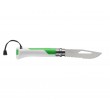 Нож складной Opinel Specialists Outdoor №08, 8,5 см, рукоять пластик, свисток, белый/зеленый - фото № 3