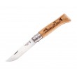 Нож складной Opinel Tradition Animalia №08, 8,5 см, рукоять дуб, новый рис. заяц - фото № 1