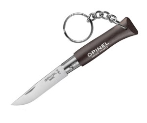 Нож-брелок Opinel Tradition Keyring №04, 5 см, нерж. сталь, граб, черный 