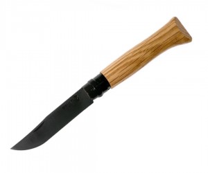 Нож складной Opinel Tradition Luxury №08, клинок 8,5 см, нерж. сталь, черное PVD покрытие, рукоять дуб
