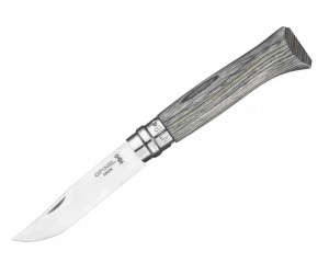 Нож складной Opinel Tradition №08, клинок 8,5 см, рукоять ламин. береза, серый
