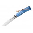 Нож складной Opinel Tradition Trekking №07, 8 см, нерж. сталь, рукоять граб, сине-зеленый - фото № 1
