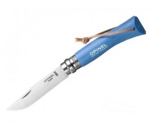 Нож складной Opinel Tradition Trekking №07, 8 см, нерж. сталь, рукоять граб, сине-зеленый