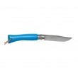 Нож складной Opinel Tradition Trekking №07, 8 см, нерж. сталь, рукоять граб, сине-зеленый - фото № 3