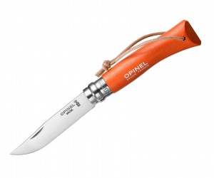 Нож складной Opinel Tradition Trekking №07, 8 см, нерж. сталь, рукоять граб, оранжевый