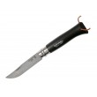 Нож складной Opinel Tradition Trekking №08, 8,5 см, нерж. сталь, рукоять граб, черный - фото № 1