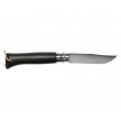 Нож складной Opinel Tradition Trekking №08, 8,5 см, нерж. сталь, рукоять граб, черный - фото № 2