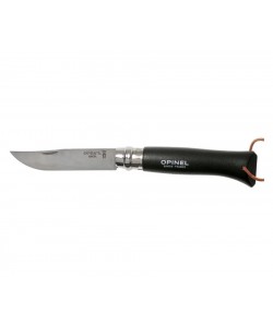 Нож складной Opinel Tradition Trekking №08, 8,5 см, нерж. сталь, рукоять граб, черный