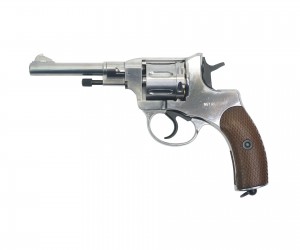 |Б/у| Пневматический револьвер Gletcher NGT R / RF Silver, пулевой Наган (№ 55613-49-ком)