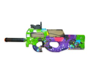 Пистолет-пулемет бластер AngryBall P90 Skulls