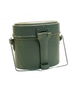 Котелок армейский серый 1,3 л (ГДР) с подкотельником, оригинал