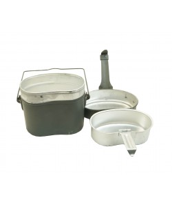 Котелок армейский серый 1,3 л (ГДР) с подкотельником, оригинал