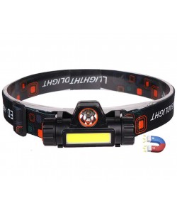 Фонарь налобный RealArm Mini светодиодный с батареей 1200 мАч, 2 режима