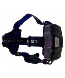 Фонарь налобный RealArm T33, 2 батареи (белый+синий свет) черный